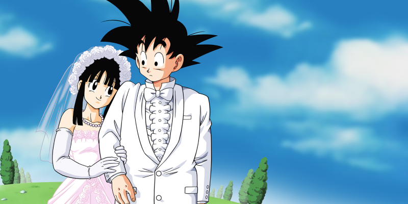 ドラゴンボールの悟空とチチの結婚式